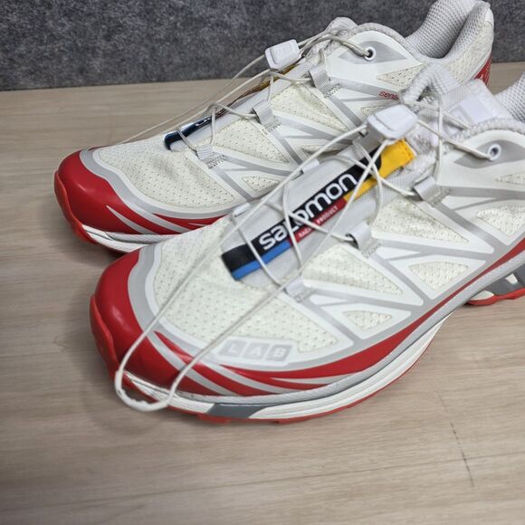 SALOMON XT-6 Gore Tex S-LAB Adv Vanilla ICE Racing Red Art 410862 Men's Size 9 - Picture 5 of 16
